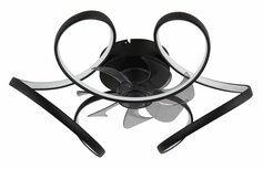 Globo Loris LED plafondventilator met verlichting zwart 56 cm