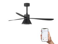 Faro Barcelona Amelia L Cone LED Tuya plafondventilator zwart 132 cm