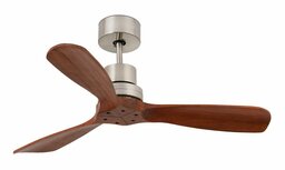 Faro Barcelona Mini Lantau S mat nikkel walnoot plafondventilator 107 cm