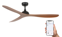 Faro Barcelona 33447WT Gotland Tuya L plafondventilator zwart/walnoot met app 132 cm