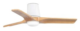 Faro Barcelona 338361S Heywood Tub S LED plafondventilator met verlichting wit/grenen 90 cm