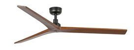 Faro Barcelona Klim L plafondventilator zwart/walnoot 150 cm