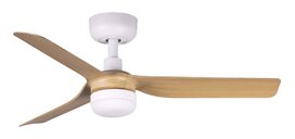 Faro Barcelona 338211S Mini Punt S plafondventilator met verlichting wit/esdoorn 90 cm