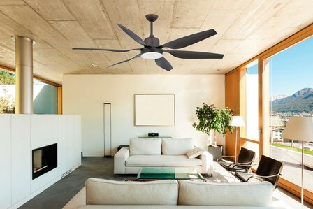 Faro Barcelona Tilos XL&nbsp;plafondventilator bruin 168&nbsp;cm woonkamer