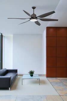 Faro Barcelona Tilos XL&nbsp;plafondventilator bruin 168&nbsp;cm woonkamer