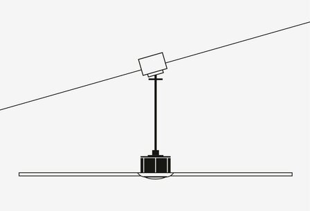 Faro Barcelona Andoris XXL plafondventilator grijs 213 cm schuin plafond
