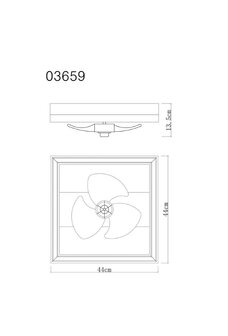 Globo Celinata LED plafondventilator met verlichting 43 cm afmetingen