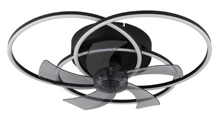 Globo Alia LED plafondventilator met verlichting zwart 58 cm