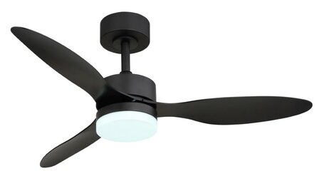 Globo Blackwell plafondventilator zwart met verlichting 106 cm
