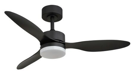 Globo Blackwell plafondventilator zwart met verlichting 106 cm