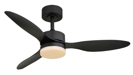 Globo Blackwell plafondventilator zwart met verlichting 106 cm