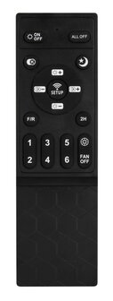 Globo Blackwell plafondventilator zwart met verlichting 106 cm afstandsbediening