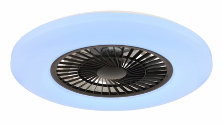 Globo Alva Led plafondventilator wit/zwart 59,5 cm