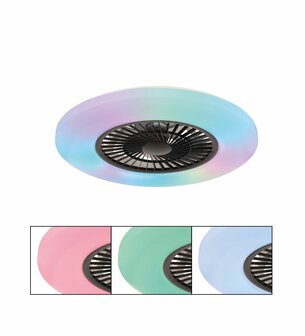Globo Alva Led plafondventilator wit/zwart 59,5 cm