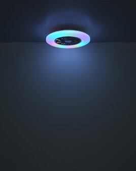 Globo Alva Led plafondventilator wit/zwart 59,5 cm