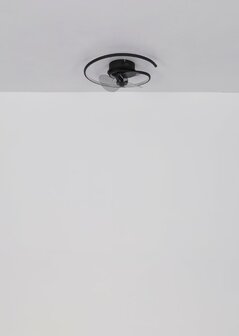 Globo Koren LED plafondventilator met verlichting zwart 45 cm licht