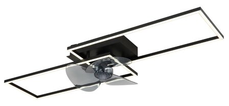 Globo Tatjana LED plafondventilator met verlichting zwart 30 cm