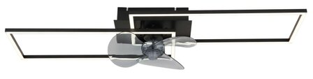 Globo Tatjana LED plafondventilator met verlichting zwart 30 cm