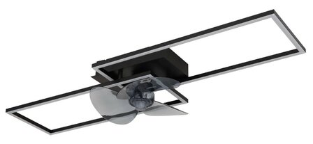 Globo Tatjana LED plafondventilator met verlichting zwart 30 cm