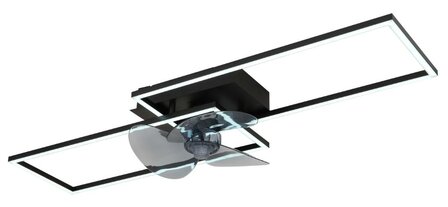 Globo Tatjana LED plafondventilator met verlichting zwart 30 cm