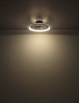 Globo Tatjana LED plafondventilator met verlichting zwart 30 cm licht