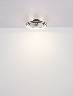 Globo Tatjana LED plafondventilator met verlichting zwart 30 cm licht