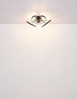 Globo Loris LED plafondventilator met verlichting zwart 56 cm