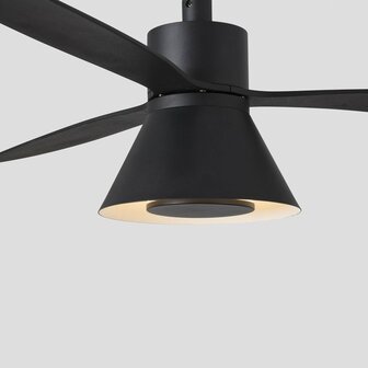 Faro Barcelona Amelia L Cone LED Tuya plafondventilator zwart 132 cm lamp