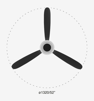 Faro Barcelona Amelia L Cone LED Tuya plafondventilator zwart 132 cm diameter