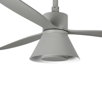 Faro Barcelona Amelia L Cone LED Tuya plafondventilator grijs 132 cm lamp