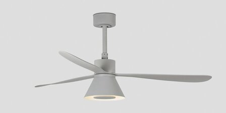 Faro Barcelona Amelia L Cone LED Tuya plafondventilator grijs 132 cm