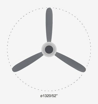 Faro Barcelona Amelia L Cone LED Tuya plafondventilator grijs 132 cm diameter