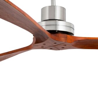 Faro Barcelona Mini Lantau S mat nikkel walnoot plafondventilator 107 cm blad