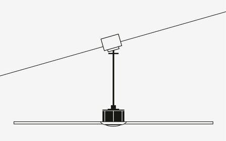 Faro Barcelona Mini Lantau S mat nikkel walnoot plafondventilator 107 cm schuin plafond