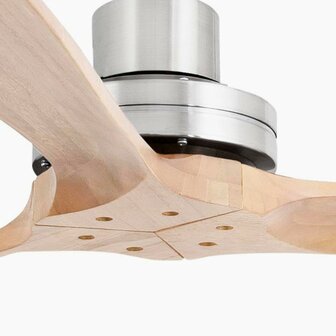 Faro Barcelona 33504DC Lantau XL plafondventilator hout/mat nikkel 168 cm bladen