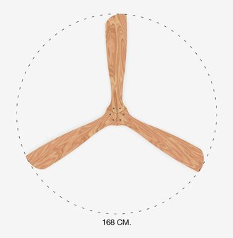 Faro Barcelona 33504DC Lantau XL plafondventilator hout/mat nikkel 168 cm diameter