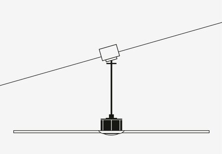 Faro Barcelona Milos L plafondventilator zwart 132 cm hellingshoek
