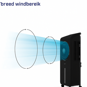 Clean Air Optima CA-104 mobiele aircooler met luchtzuiveraar zwart