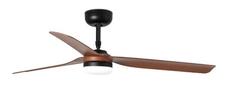 Faro Barcelona 33817-21 Punt M led plafondventilator zwart/walnoot 130 cm