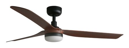 Faro Barcelona 33817-21 Punt M led plafondventilator zwart/walnoot 130 cm