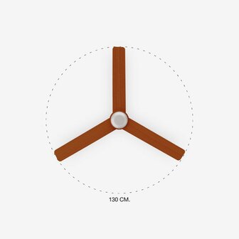 Faro Barcelona 33817-21 Punt M led plafondventilator zwart/walnoot 130 cm diameter