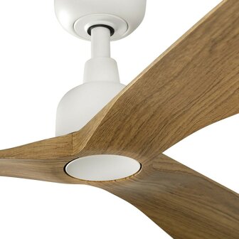 Faro Barcelona 34361WT Outwood L plafondventilator wit/eikenhout met app 150 cm