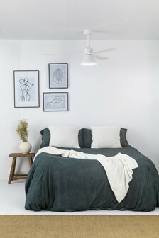 Faro Barcelona Amelia L Cone LED Tuya plafondventilator wit 132 cm in kamer