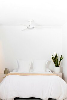 Faro Barcelona 34260 Barth L Led plafondventilator met verlichting wit 132 cm slaapkamer