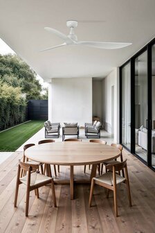 Faro Barcelona 34363WT Outwood L plafondventilator wit met app 150 cm buiten