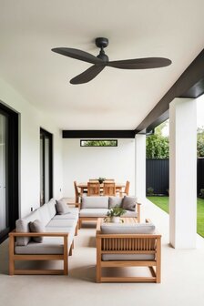 Faro Barcelona 34301WT Palma M plafondventilator bruin met app 129 cm buiten