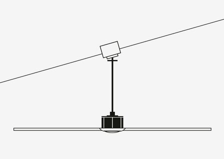 Faro Barcelona Lantau L plafondventilator mat nikkel/grenenhout 132 cm schuin plafond