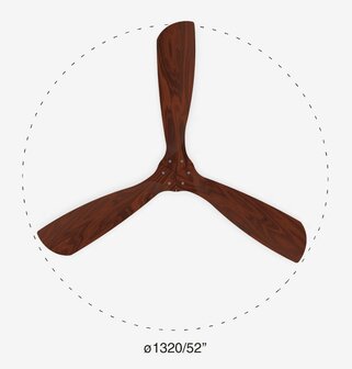 Faro Barcelona Lantau L plafondventilator mat nikkel/walnoot 132 cm diameter