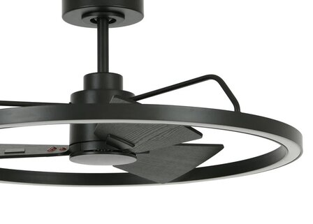 Beacon 516124 Lucci Air Cessna zwart plafondventilator met verlichting 70 cm