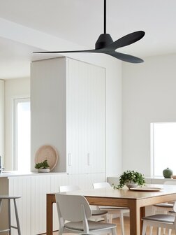 Beacon Whitehaven plafondventilator zwart 142 cm 213041 aan plafond